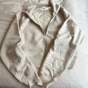 Wilfred free 1/2 zip crop sweater